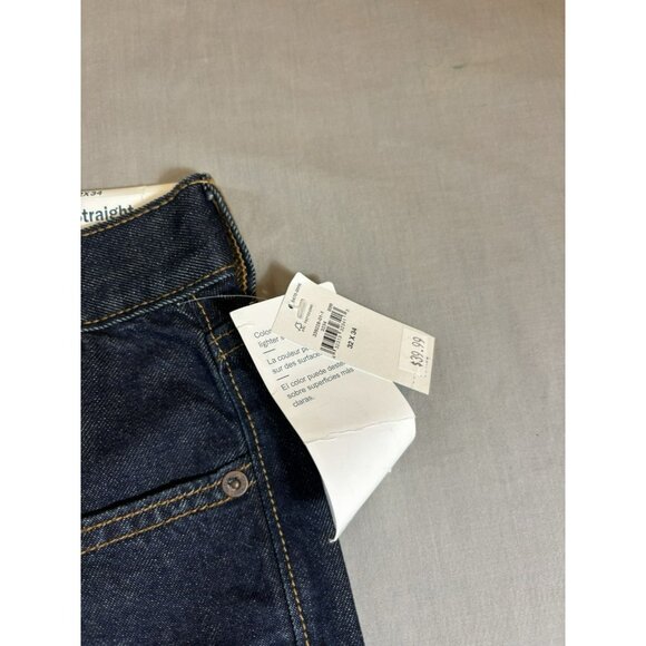 NEW Old Navy Jeans 32x34 Mens Blue Straight Built In Flex Medium Wash Casual - Picture 4 of 8